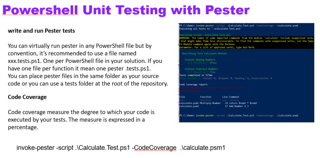 Powershell Unit Testing with Pester